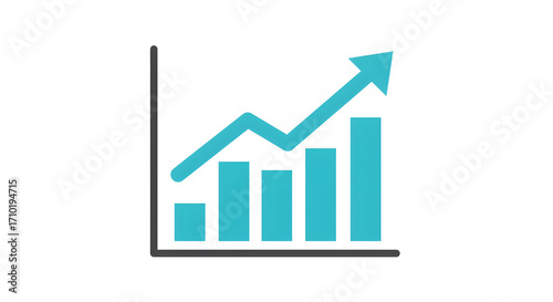 A graph graph icon for digital design, illustration, visual communication, or stock photography