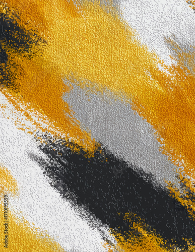 Abstrakte nahtlose Muster, Gold, Silber, Schwarz, Weiß, Pinselstriche