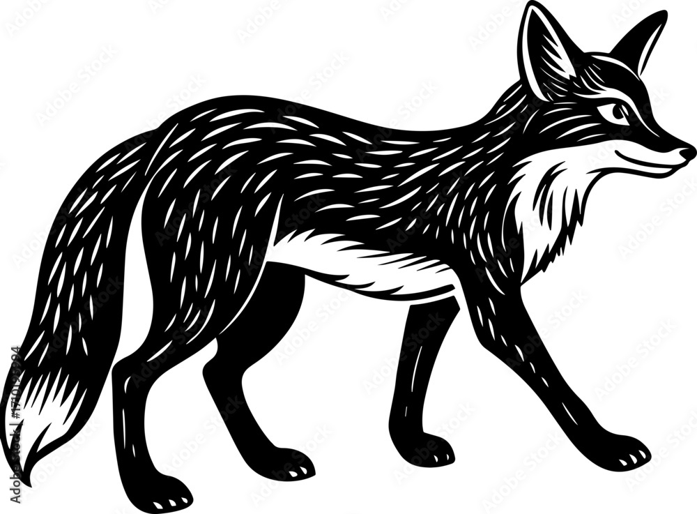 Obraz premium fox vector illustration