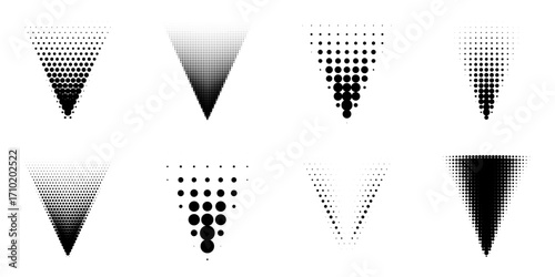 vector halftone backgrounds in various patterns