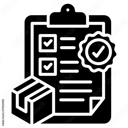 Quality Control glyph icon