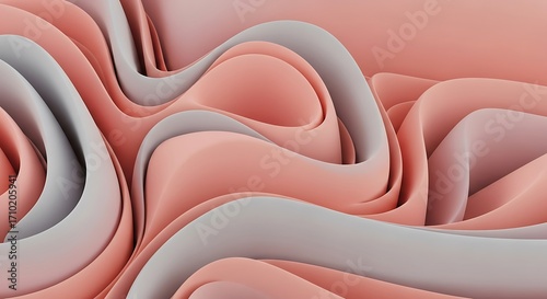 Abstract Textured Layers of Soft Pink and Gray.