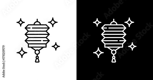 Lantern Icon Set Multiple Style Collection