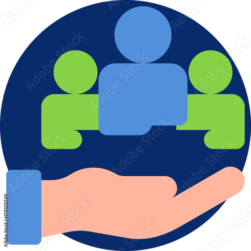 Community icon for content marketing, business, website, application, printing, document, poster design, etc