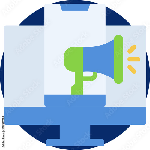 Digital marketing icon for content marketing, business, website, application, printing, document, poster design, etc