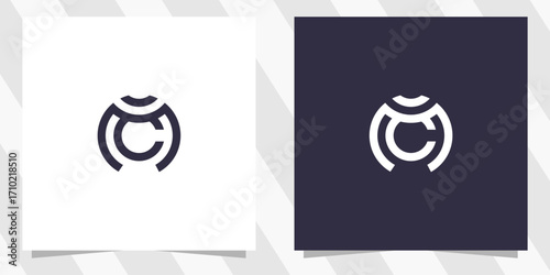 letter mc cm logo design