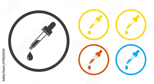 Dropper Icon Set Versatile Design Elements for Digital Projects