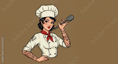 Chef woman illustration