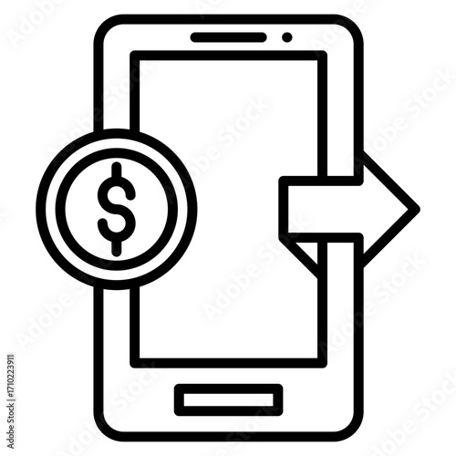 Online Banking line icon