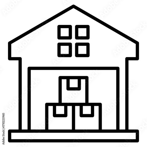 Garage line icon