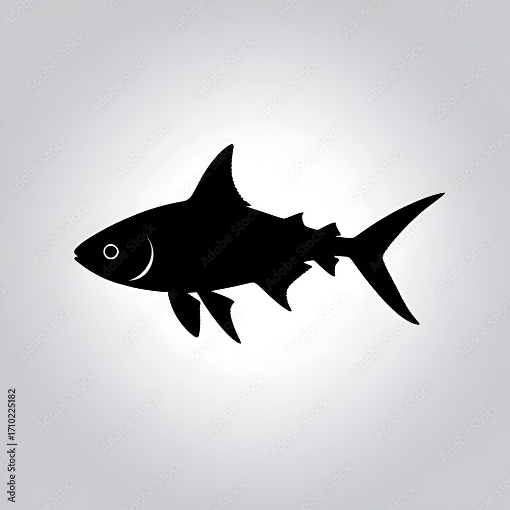 Obraz premium minimal vector silhouette of a rummy nose tetra .eps
