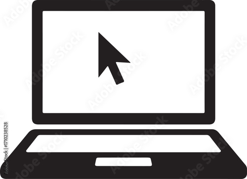 Laptop Icon Vector Isolated on White Background