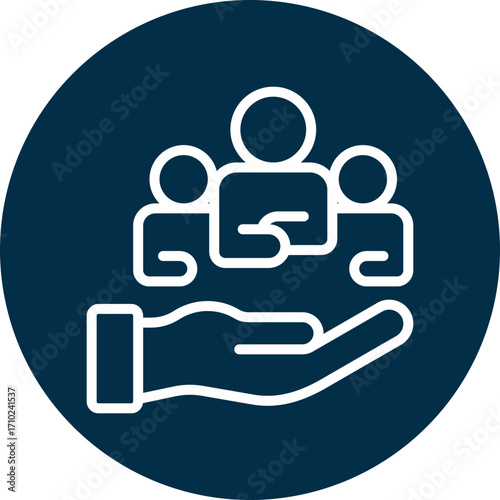Community icon for content marketing, business, website, application, printing, document, poster design, etc