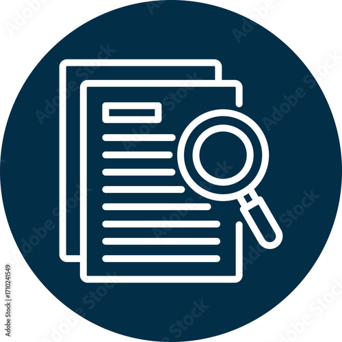 Case study icon for content marketing, business, website, application, printing, document, poster design, etc