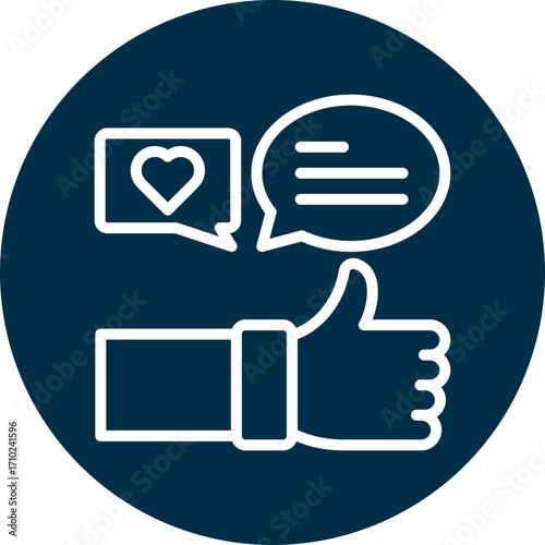 Customer experience icon for content marketing, business, website, application, printing, document, poster design, etc