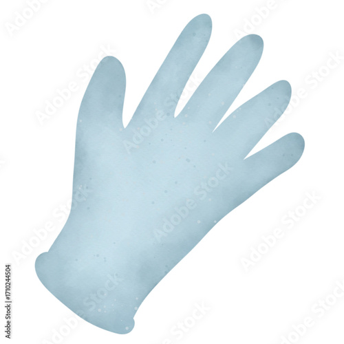 hand in glove cartoon watercolor 