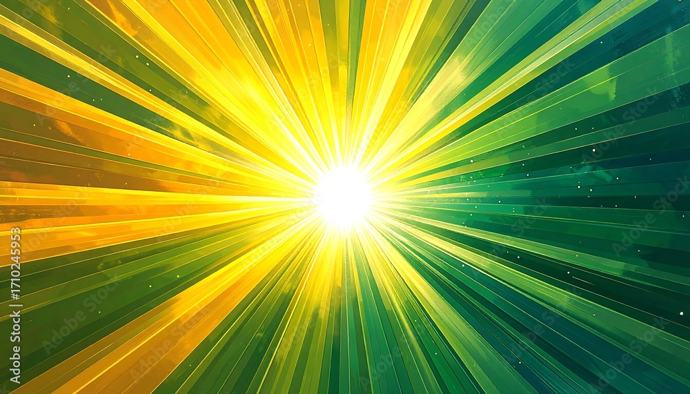 Obraz premium Radiant Sunlight Radiating Through Tropical Leafage
