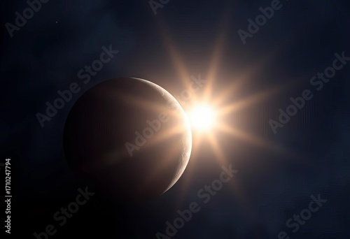 Crescent moon shines near bright Venus, a celestial embrace,  conjunction,  planet