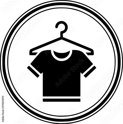 Simple vector icon button for clothes
