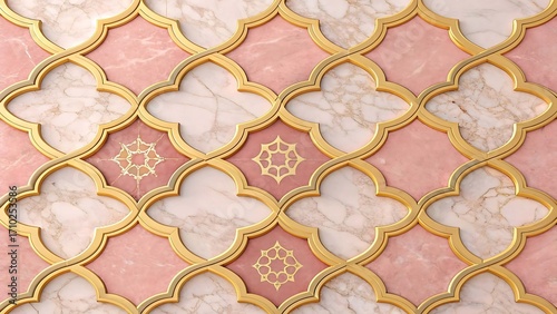 Emerald Gold Seljuk Star Pattern