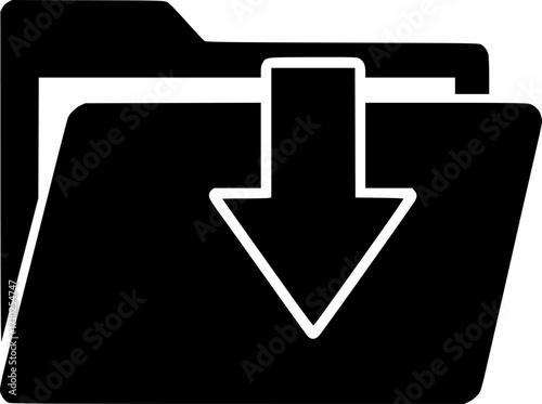 folder download vector flat icon
