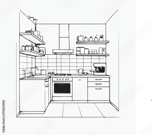 modern kitchen interior