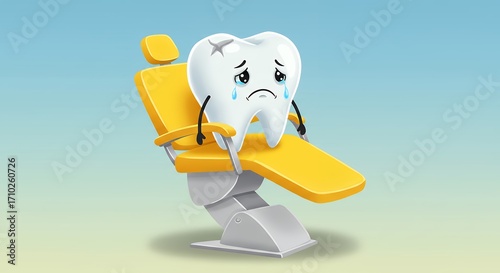 Tooth sad dental chair
