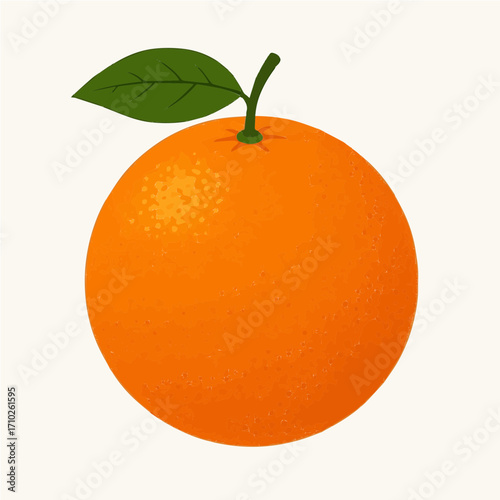 orange with leaves