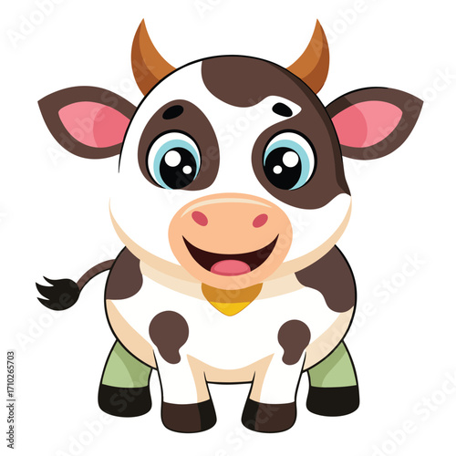 design logo vector icon cartoon illustration mascot cow