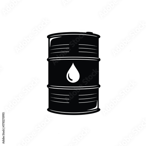 oil barrel isolated on white background