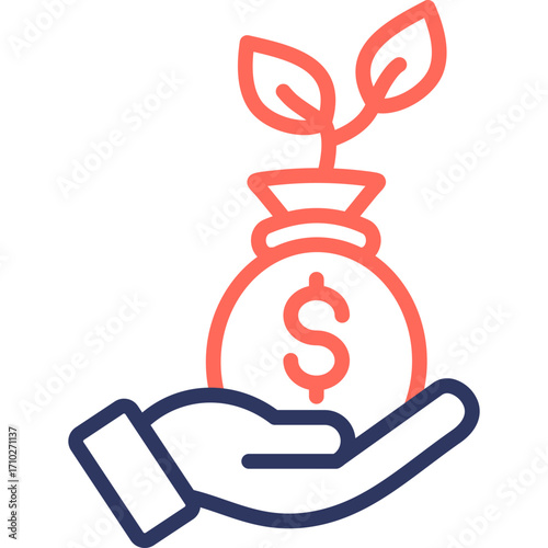 Investment line color icon