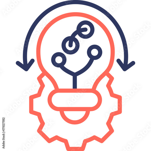 Innovation line color icon