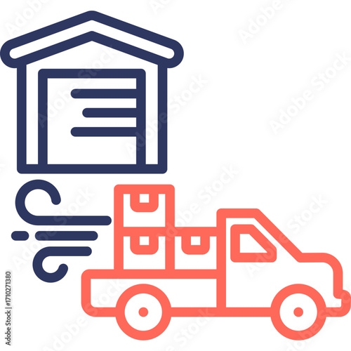 Distribution line color icon