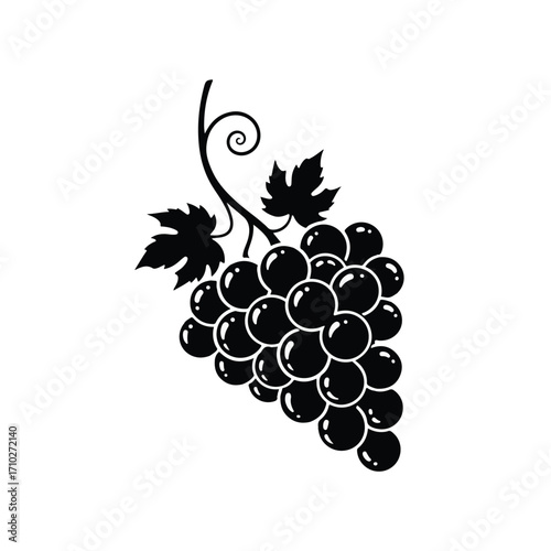 red grapes with leaves