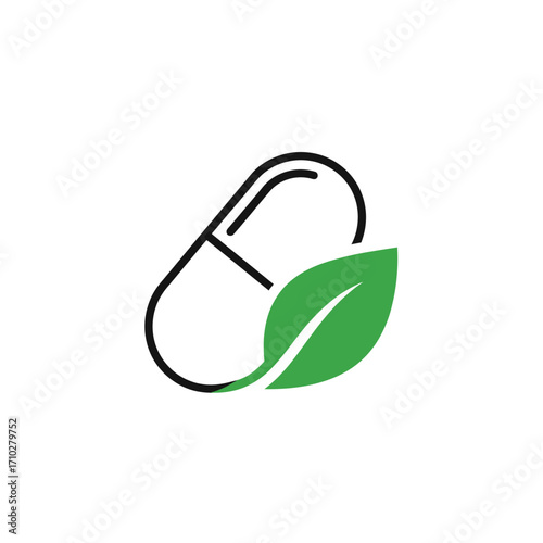 Green pills and medicine on clean white background.