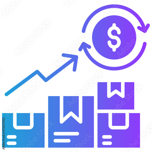Stock glyph gradient icon