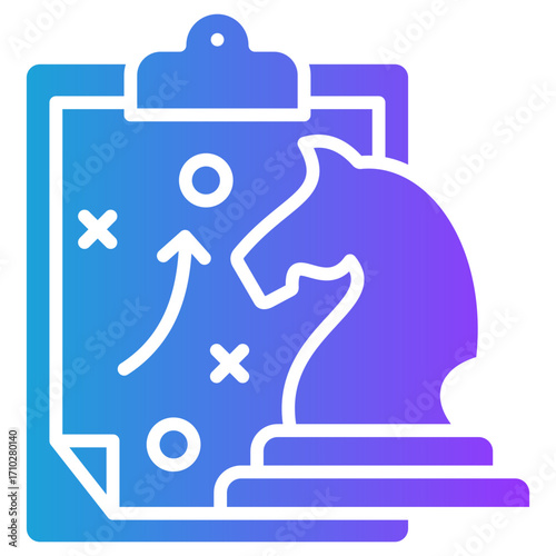 Strategy glyph gradient icon