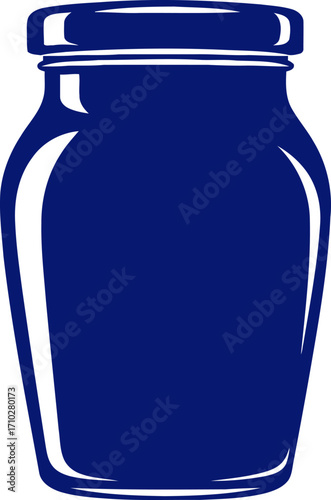 classic blue glass jar a timeless icon for homemade goodness, isolated on transparent background