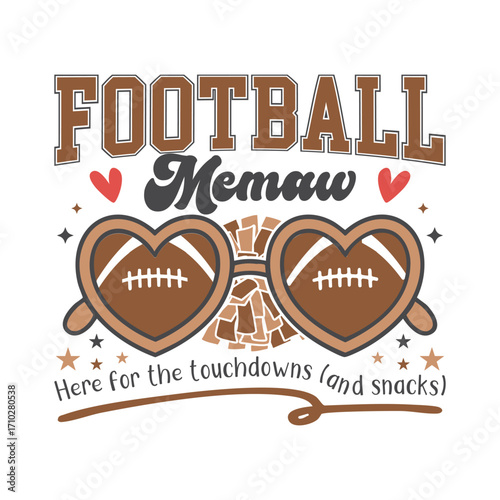 Football memaw cheer football family, Football cheer family SVG