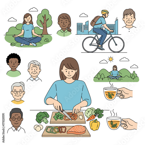 Healthy routine habits for wellness, balance, and vitality.