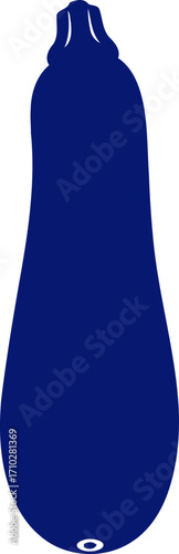 majestic midnight blue zucchini elegant graphic for culinary branding, isolated on transparent background
