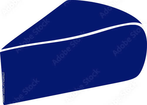 midnight blue cheese wedge icon of gourmet delight and culinary luxury, isolated on transparent background