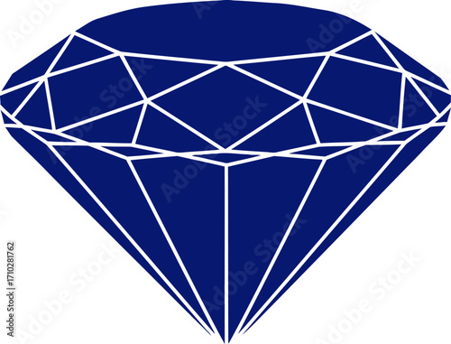 midnight blue diamond a icon of timeless elegance and luxury, isolated on transparent background