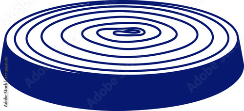 midnight blue onion rings icon of culinary mystery and flavor, isolated on transparent background