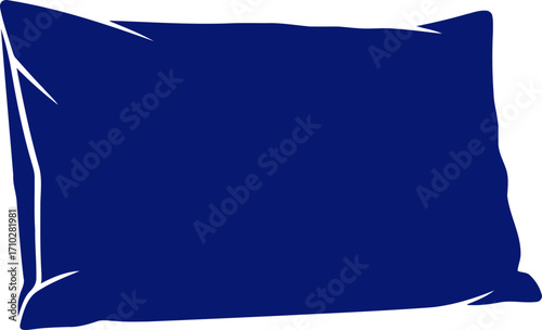 midnight blue pillow icon for restful sleep and sweet dreams, isolated on transparent background