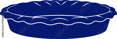 midnight blue pie crust icon a culinary graphic for sweet and savory recipes, isolated on transparent background