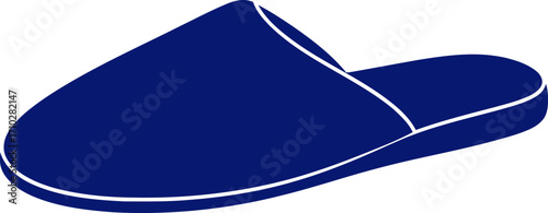 midnight blue slippers luxurious comfort, serene relaxation, home spa graphic, isolated on transparent background