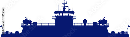 midnight navy vessel a majestic silhouette of ocean tranquility, isolated on transparent background