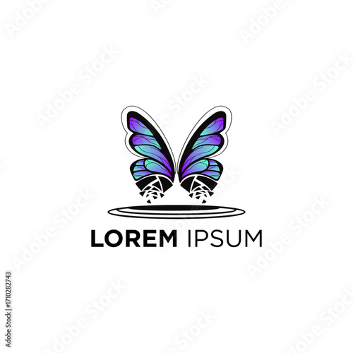 Butterfly broken modern logo design ideas
