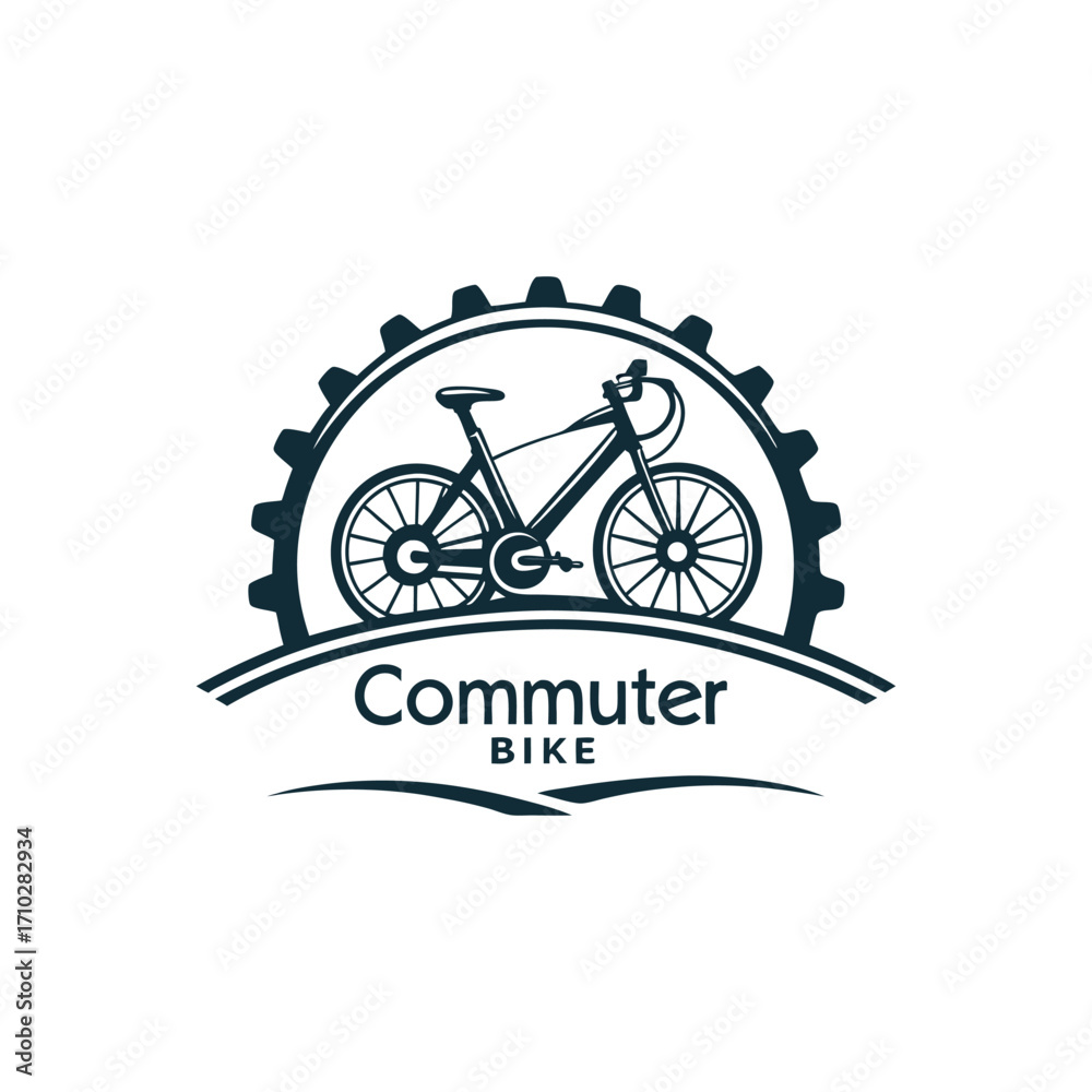 Fototapeta premium commuter bike logo design vector 